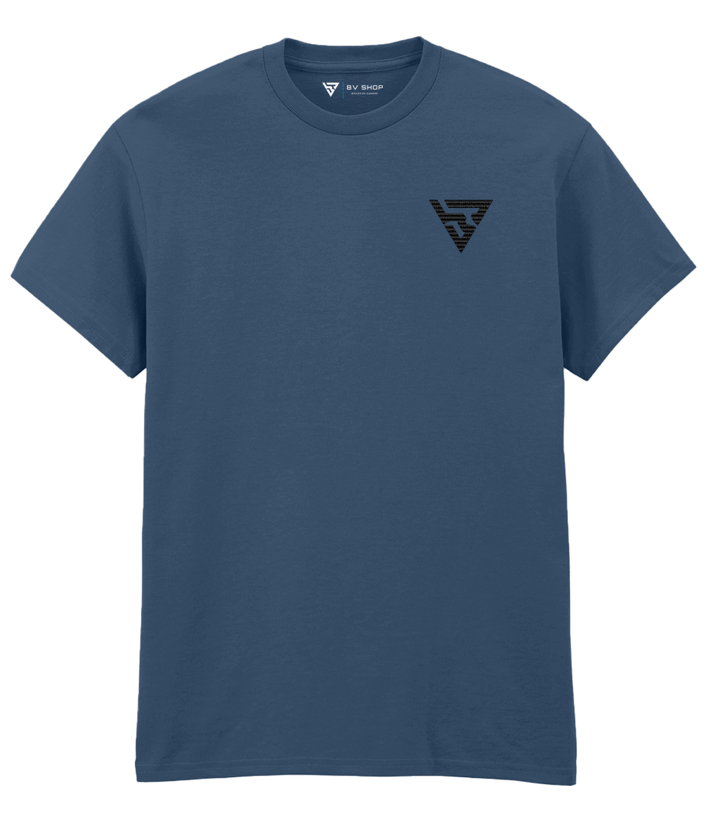BV ORIGINAL CHECKPOINT blue T-shirt with black embroidered BV chest logo.2