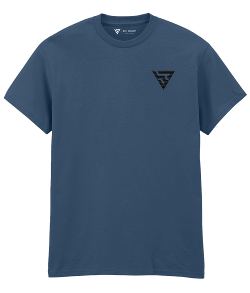 BV ORIGINAL CHECKPOINT blue T-shirt with black embroidered BV chest logo.2