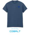 BV ORIGINAL COBALT blue T-shirt with blue embroidered BV chest logo.