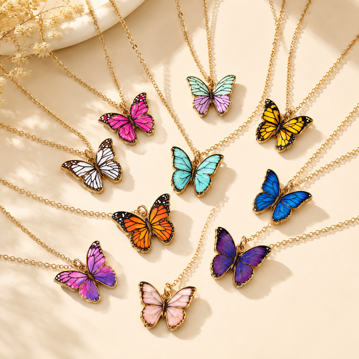 Make a Wish Butterfly Pendant Necklace – Colour Choice