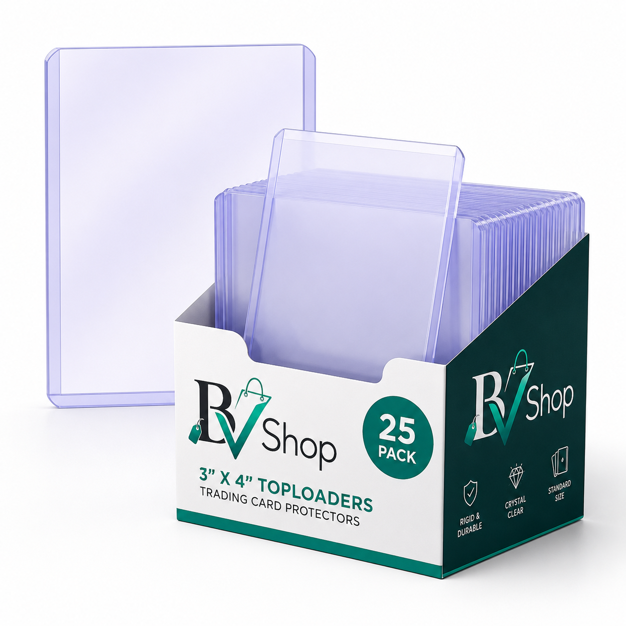 25 Pack Clear 3" × 4" Trading Card Toploaders